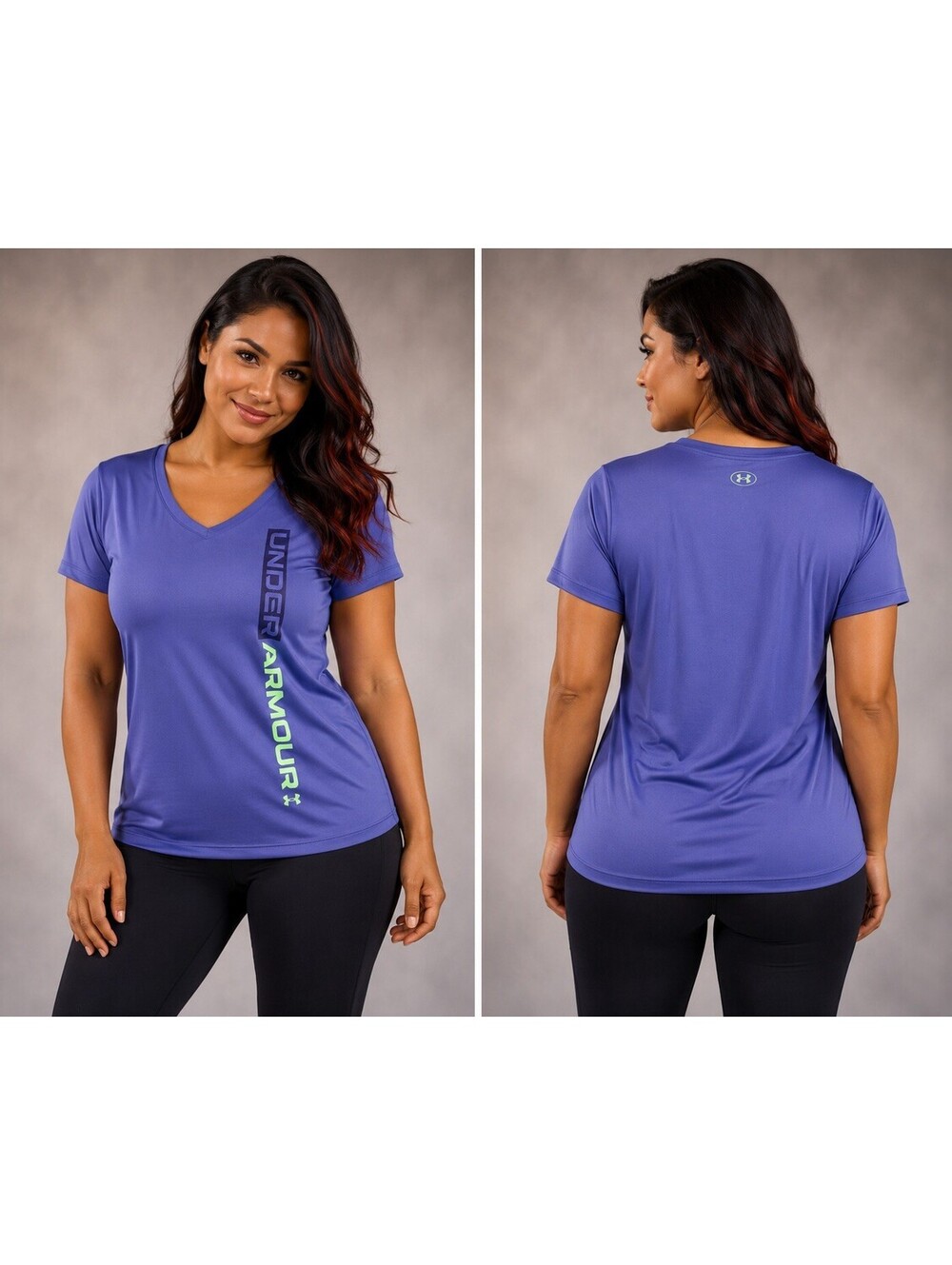 Women’s Under Armour purple Loose Fit V- Neck Top 2X